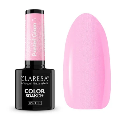 3 Pastel Glam UV Nagellack 5 ml Claresa Rosa mit dem #lipgloss-Effekt - Bild 1 von 4
