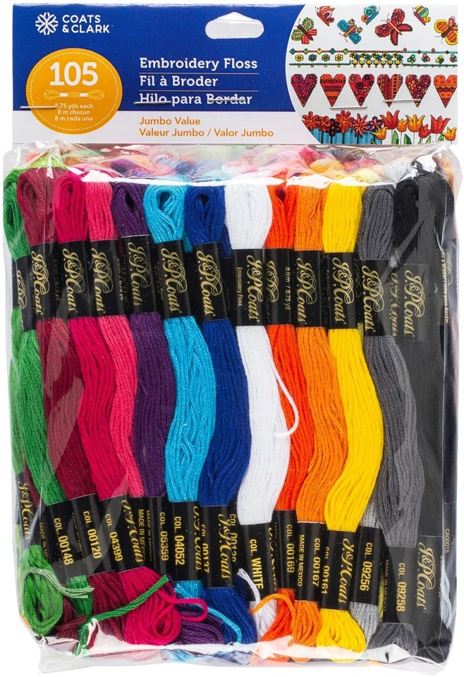 Coats & Clark 6-Strand Embroidery Floss Jumbo Pack 105/Pkg-Basic - Image 1 of 1