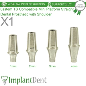 0sstem TS Compatible Mini Platform Straight Dental Prosthetic with Shoulder - Picture 1 of 13