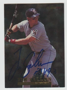 Tim Salmon 1994 Fleer estampado certificado autógrafo #8 SP EN TARJETA AUTO ROY '93 - Imagen 1 de 2