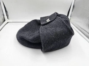 Kangol Mens Vintage Wool Bugatti Ear Flaps Hat Flat Cap Classic Black Medium - Picture 1 of 7