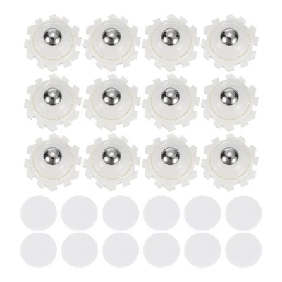 24stk Mini-Selbstklebende Lenkrollen, 1,02" x 0,47" 360° Drehbare Rollen (Weiß) - Bild 1 von 4