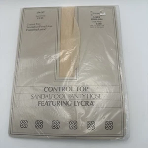 New Vtg Control Top Panty Hose Commonwealth Trading USA Small/Medium Linen Ivory - Picture 1 of 8