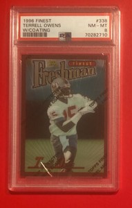 1996 Finest Terrell Owens #338 PSA 8 San Francisco 49ers Graded Rookie Card RC