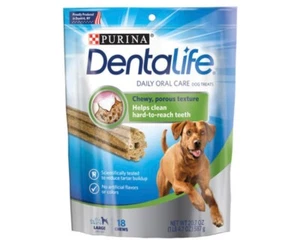 DENTALIFE Adult Daily Large Breed Dog Dental Treats 18 chews 587g - free shippin - Picture 1 of 2