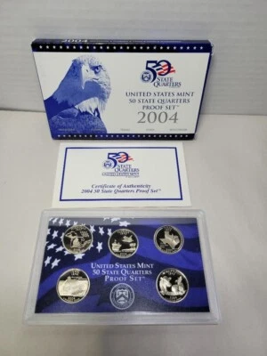 2004 United States Mint Proof Set w/COA 50 State Quarters - Image 1 of 4