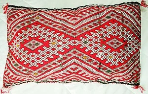 Moroccan Kilim Pillow Cushion Cover,Handmade Double face 30" x 18" - Picture 1 of 1