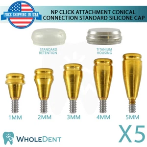 5x NP Conical Click Aufsatz Abutment Standard Silikonkappe Zahnimplantat - Bild 1 von 3