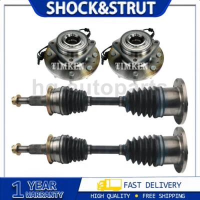 CV Axle Shaft + Wheel Hub Bearing For Chevrolet Silverado 2500 HD 2017 2016 - Image 1 of 4