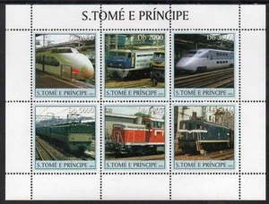 Sao Tome & Principe postfrisch 2003 Eisenbahnfahrzeuge M/S - Bild 1 von 1
