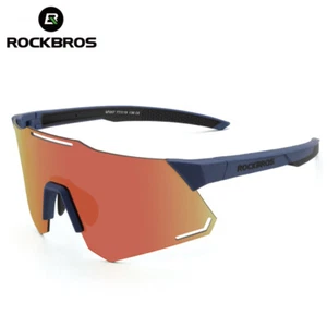 ROCKBROS Bicycle Glasses UV400 Sunglasses Cycling Photochromic Eyewear Clear Len - Picture 1 of 8