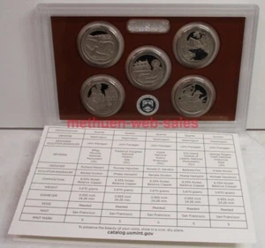 US Mint Clad Quarters "Parks" Proof Set~2017-s~IA,DC,MO,NJ,IN - Picture 1 of 1