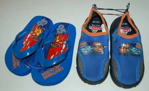 Toddler Boys LIGHTNING McQUEEN FLIP FLOPS Finn McMissile Water Shoes SIZE S 5-6 - Picture 1 of 1