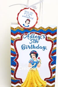 snow white treat bags, goodie bags, favors, birthday decor, princess - Picture 1 of 9