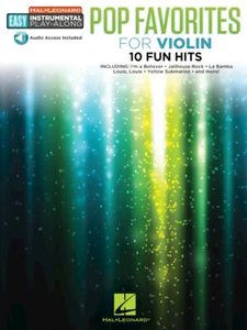 Pop Favorites For Violin Easy Instrumental Play Along 10 Fun Hits! Book NEW! - Picture 1 of 1