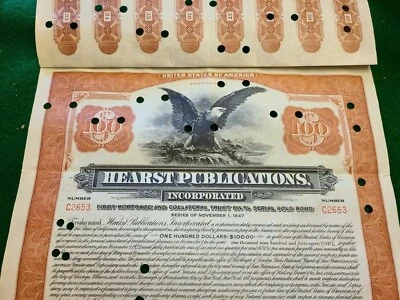 Vintage Hearst Publication 1947 State of California $100 Gold Bond  - Image 1 of 4