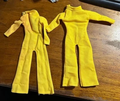 (2) Vintage 1960's Barbie Tammy Uneeda Jumpsuit Action Girl Yellow #C40 - Image 1 of 2