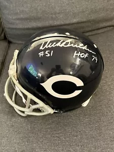 Dick Butkus signed Chicago Bears throwback Proline helmet 2 Inscriptions MM Holo - Picture 1 of 3