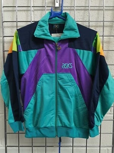 Asics Rainbow Junior Track Suit - Vintage Late 1980s - Kids Size L - Picture 1 of 12