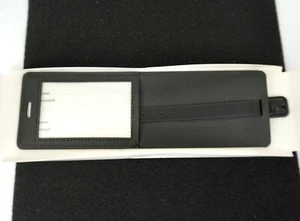 Bagaglio da trasferta in pelle nero etichetta nome viaggio A103 standard nuovo scatola aperta - Foto 1 di 4