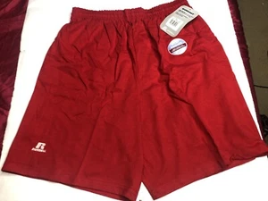 Vintage Y2K Russell Athletic Shorts Men’s Medium Red Workout  Drawstring NWT - Picture 1 of 7