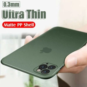 Clear Cover Case For iPhone 13 11 12 Pro MAX X XR 8 7 Ultra-thin Slim Matte Hard - Picture 1 of 12