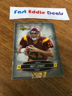 2006 UPPER DECK MATT LEINART TUFF STUFF ROOKIE CARD PERFORATED INSERT TROJANS - Image 1 of 2