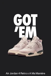 Nike Air Jordan 4 A Ma Maniere Size 10 M 11.5 W CONFIRMED! - Picture 1 of 5