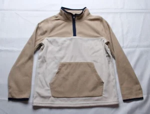 OshKosh B’gosh Boys Kid Quarter-Zip Microfleece Pullover Sweater AP2 Tan Size:12 - Picture 1 of 3