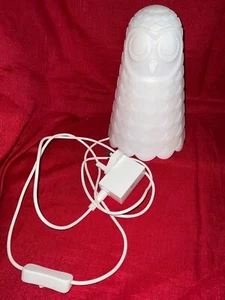 Ikea 9" Solbo Owl Table lamp / Night Light White Bedside Kids Animal Lamp - Picture 1 of 8