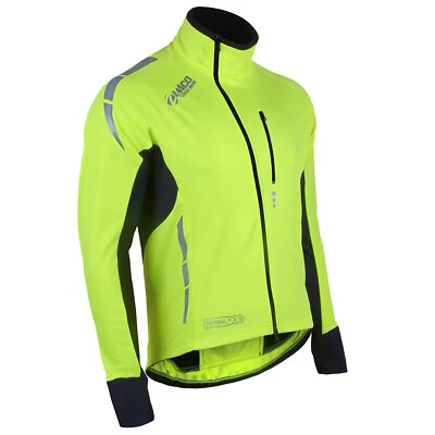Zimco Pro Bike Jacket Cycling High Viz Jacket Winter Soft Shell Wind Jersey - Image 1 of 4