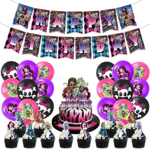 Globos de cumpleaños Monster High School pancarta adornos para pasteles suministros de decoración de fiestas - Imagen 1 de 10