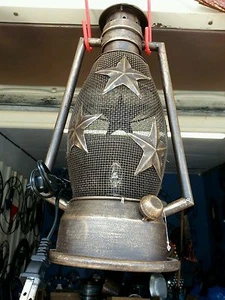 STARS METAL ART ELECTRIC LANTERN LAMP WESTERN HOME WALL DECOR NEW LIGHTING - Picture 1 of 5