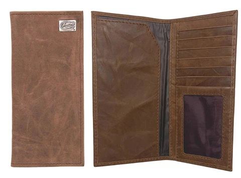 University of Florida Gators Leather Wallet Brown Checkbook Wallet Cover