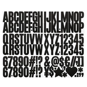 Alphabet Letters Numbers Stickers, 6 Sheets Self Adhesive Large Decal, Black - Picture 1 of 6