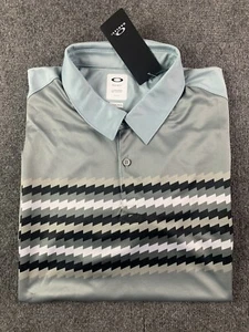 OAKLEY Regular Fit Mens Short Sleeve Golf Polo Shirt Size 2XL Gray/Black/White - Picture 1 of 8