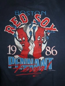 1986 BOSTON RED SOX (MED) T-Shirt 1918 1946 1967 1975 PENNANT FEVER Jim Rice - Picture 1 of 3