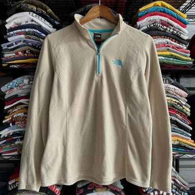Mujer The North Face Tostado y Azul Ligero Cuarto de Vellón Talla Grande! Foto 1 de 4