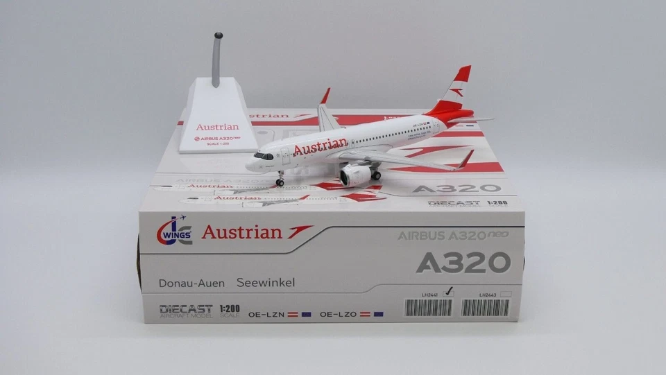 JC WINGS AUSTRIAN AIRBUS A320 1:200 MODELO DIECAST LH2AUA441 EN STOCK Foto 1 de 3