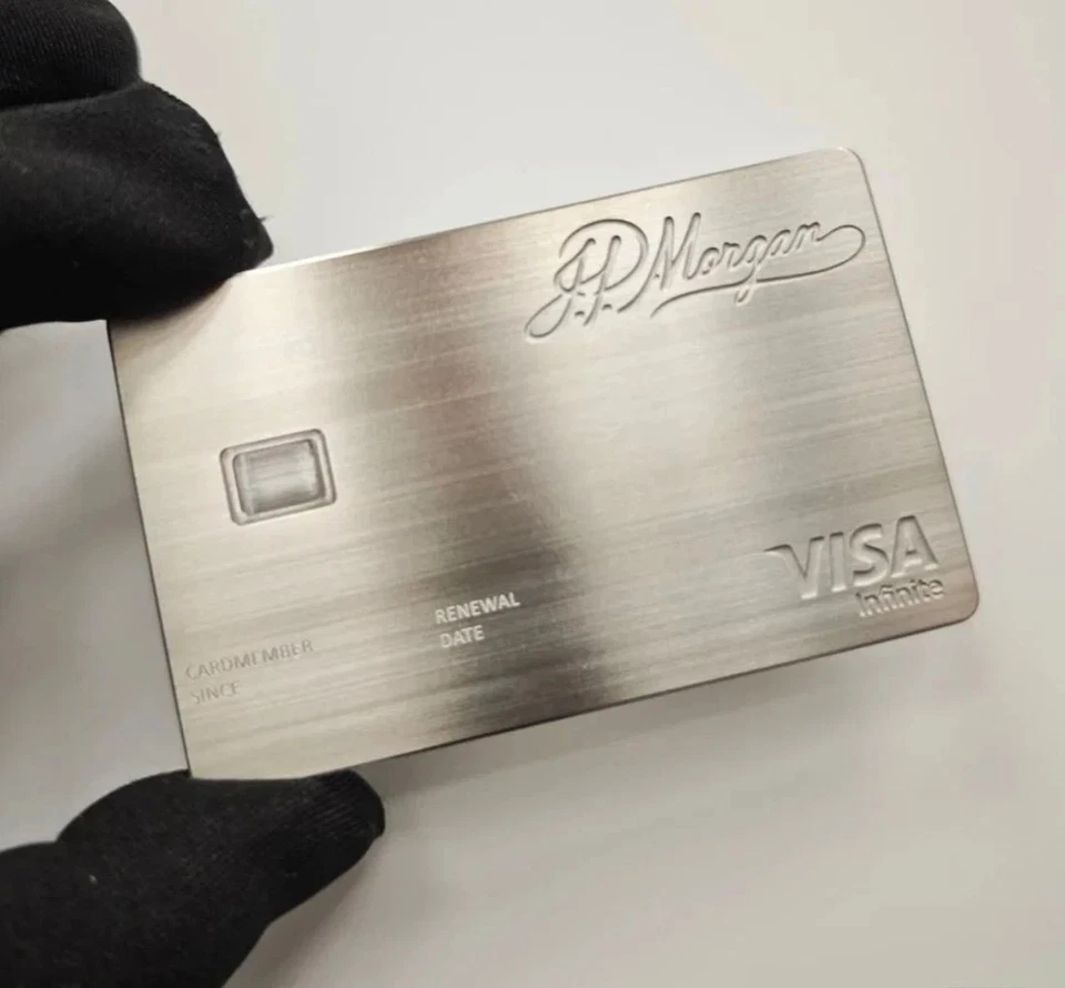 J.P.M Metal Platinum Card With Standard Size Chip Design - 2025 Novelty Design. - Image 1 of 3