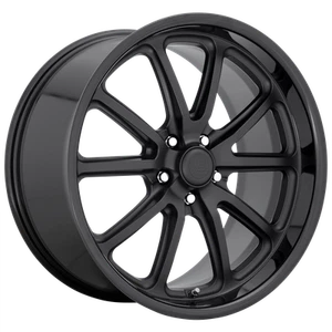20x9.5 US Mags U123 Rambler Gloss Black Matte Black Wheel 5x5 (1mm) - Picture 1 of 5