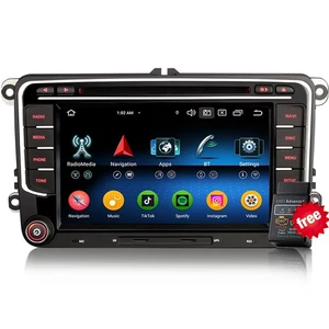 DAB+Android Auto Radio Carplay GPS Sat Nav für VW Golf 5 6 Polo T5 Touran Passat - Picture 1 of 24