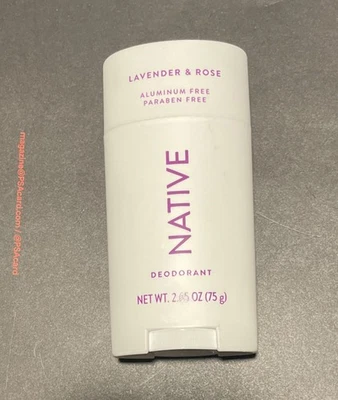 Desodorante Nativo LAVANDA Y ROSA 2,65 OZ Sin Parabenos y Aluminio Foto 1 de 2