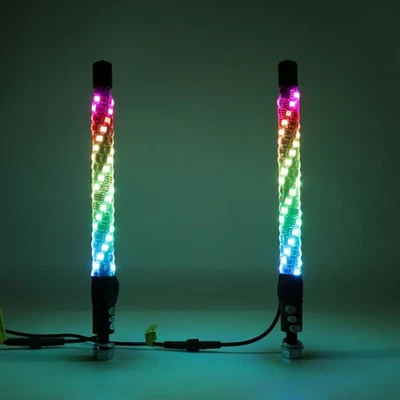 Antena de persecución de luces LED látigo 2X 1FT RGB PARA ATV Can Am Polaris RZR UTV SXS Foto 1 de 4