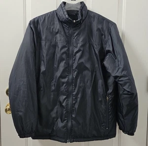 LL Bean Navy Blue  Puffer Jacket Coat Regular Full Zip Women’s Size L - Picture 1 of 7
