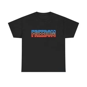 Trump Charlie Kirk Freedom shirt America flag Maga cotton short sleeve Tee - Picture 1 of 45