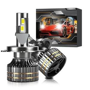 H4 9003 LED Headlight Bulbs Hi Low Beam Conversion Kit 6000K Super White Canbus - Picture 1 of 10