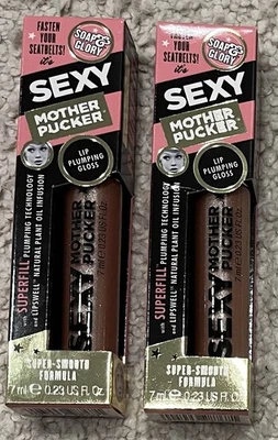 Pack Of 2 - Soap And Glory Sexy Mother Pucker NUDESTAR Lip Plumping Gloss 7ml - Image 1 of 4