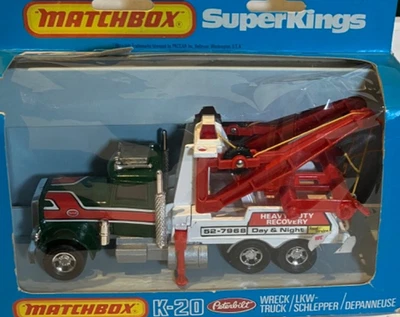 Camión de naufragio Matchbox Superkings K-20 Peterbilt 1983 - en muy buena condición/en caja Foto 1 de 4