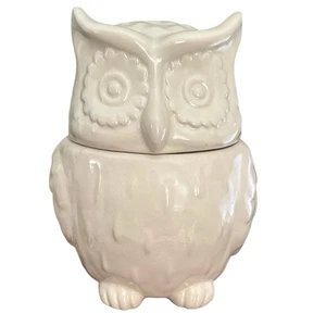 Threshold Owl Stoneware Cookie Jar - Off White Crackle Glaze - Picture 1 of 6